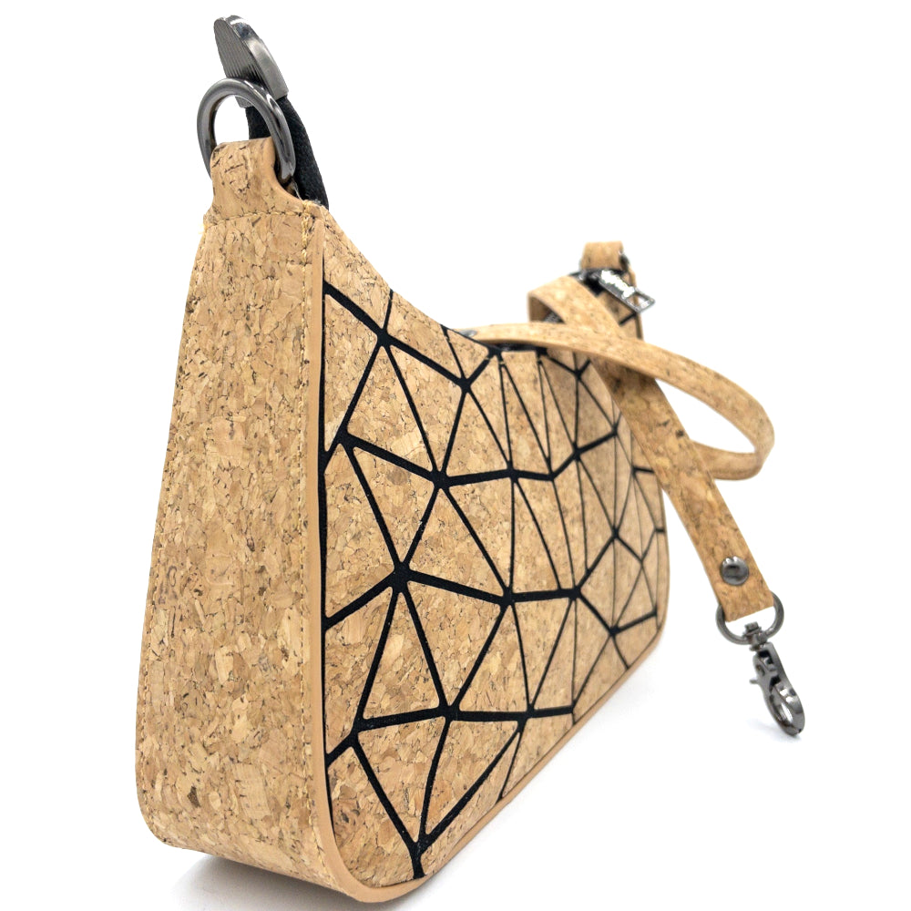 Vegan Geometric Cork Handbag for Women