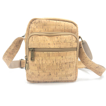 Frankie Mini Cork Messenger Bag Natural_Front