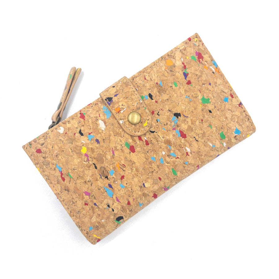 Priya Cork Purse Natural with Colour Pop_front