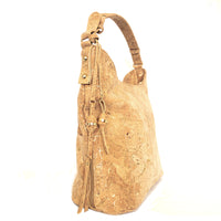 Elsbeth Cork Hobo Bag Natural with Golden side