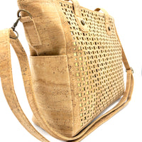 Ava Cork Daily Tote Bag Squares Laser Cut side