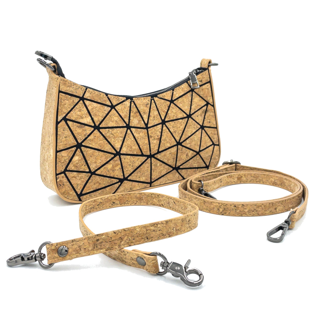 Products Bronte Cork Clutch Bag Geometric two straps
