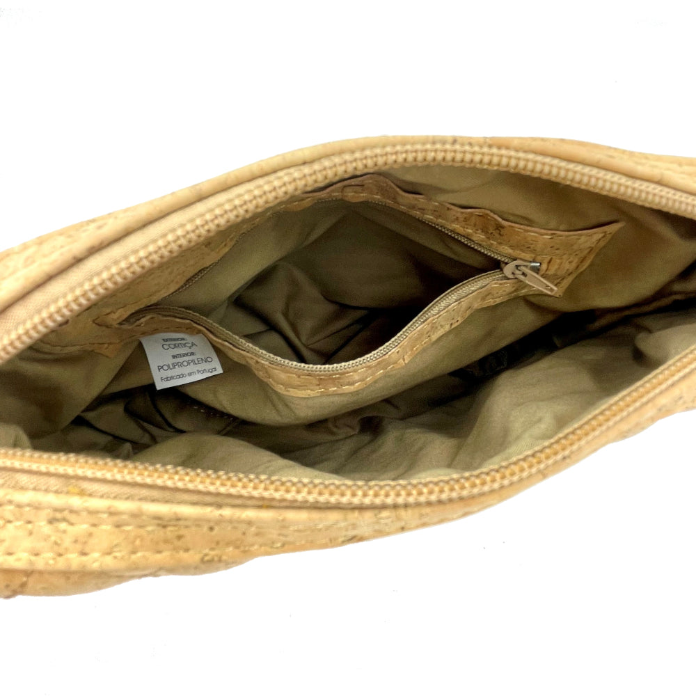 Effie Quilted Cork Messenger Bag inside