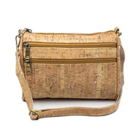 Gemma Cork Crossbody Bag Natural with Silver_front