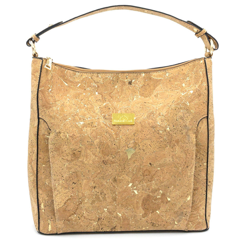 Kate Hobo Shoulder Bag Natural with Golden front